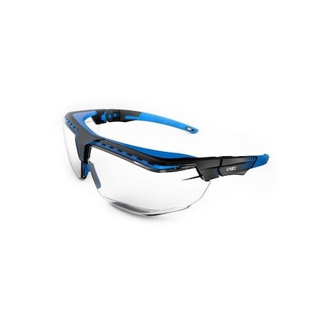 Uvex Honeywell Uvex 763-S3853 Uvex Avatar OTG Safety Glasses; Black & Blue - Clear Lens Tint 763-S3853